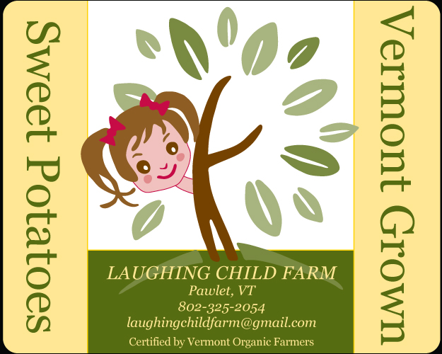 Laughing Child Sweet Potato - Produce Label